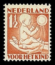 NVPH 232 Kinderzegel 1930 - lente, jong kind