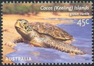 1-postzegel-groene-zeeschildpad-australie-cocoseilanden-2002