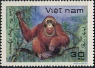 12-postzegel-orang-oetan-vietnam-1981