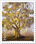 bomen_zwitserland_oak_stamp