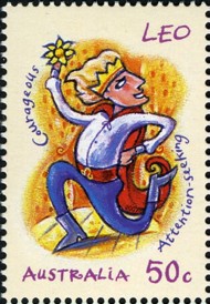 8 postzegel Leeuw Australië 2007