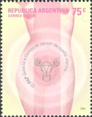 13 postzegel strijd tegen kanker Argentinië 2004 National Campaign for the Prevention of Cervico-Uterine Cancer