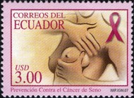 6 postzegel strijd tegen kanker Ecuador 2007 Brest Cancer Prevention