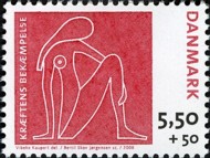 7 postzegel strijd tegen kanker Denemarken 2008 The Danish Cancer Society - Breast Cancer