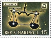 2 postzegel Weegschaal San Marino