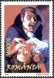 7 postzegel Dracula Roemenië 2004