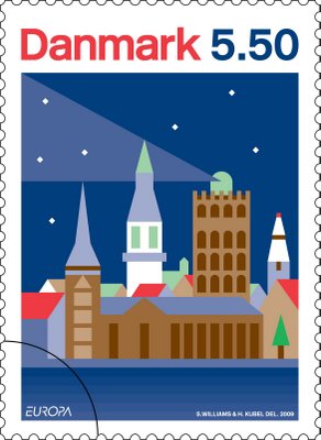 danmark-astronomy-stamp