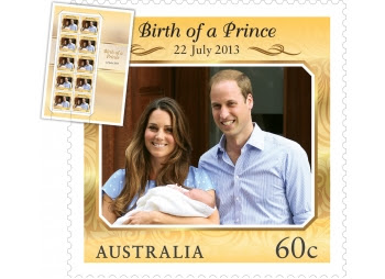 Australische post royal baby postzegel