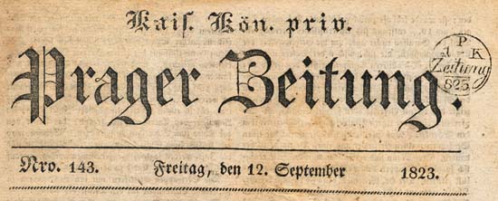 Prager Zeitung 1823