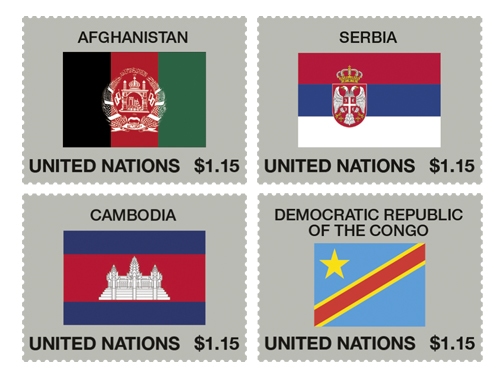United Nations vlaggen postzegels