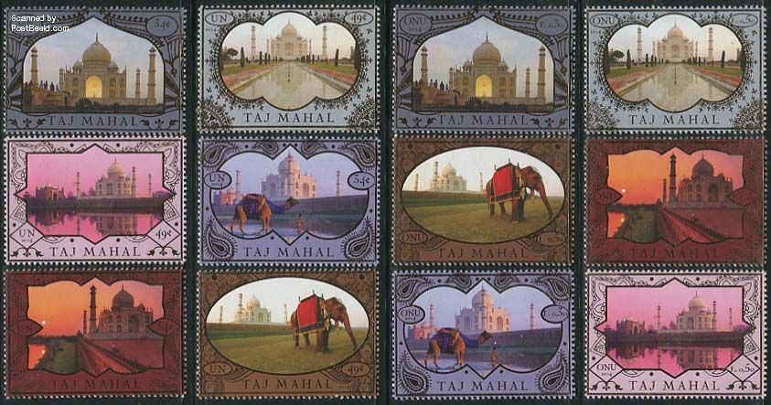 Taj Mahal op postzegels
