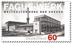 Fagus-Werk Alfeld op postzegel uit 2014