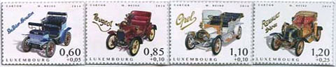 Automobiel postzegels Luxemburg 2014