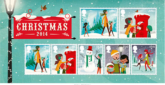 Great Britain Christmas Stamps 2014