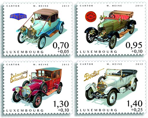 Oldtimer postzegels Luxemburg 2015