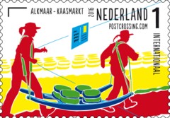 NVPH 3393 - Postcrossing - Alkmaar kaasmarkt
