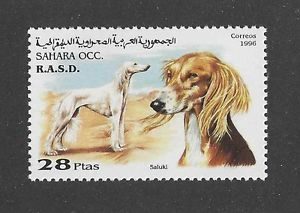 saluki postzegel sahara