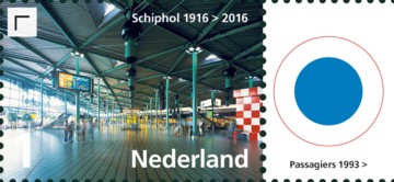 Vel Schiphol - rechts 4e postzegel