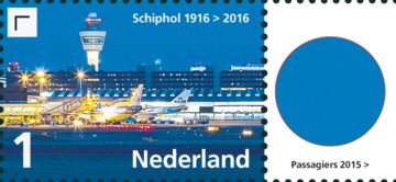 Vel Schiphol - rechts 5e postzegel