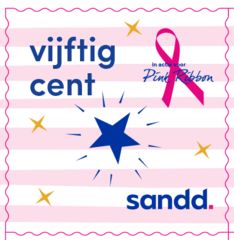 Sandd-kerstzegel - Pink Ribbon