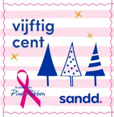 Sandd-kerstzegel - Pink Ribbon