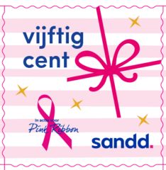 Sandd-kerstzegel - Pink Ribbon