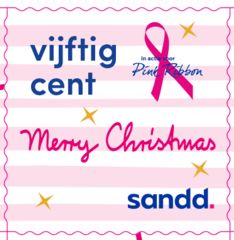 Sandd-kerstzegel - Pink Ribbon