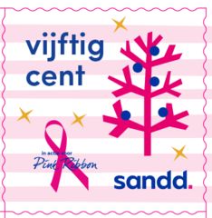 Sandd-kerstzegel - Pink Ribbon