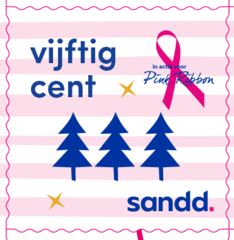 Sandd-kerstzegel - Pink Ribbon