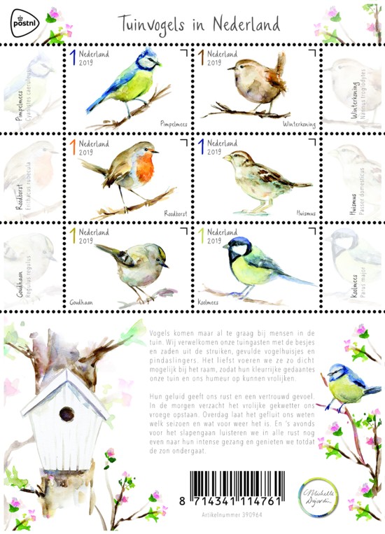 Postzegelvel Tuinvogels in Nederland