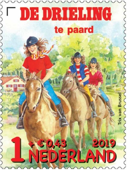 Kinderpostzegel 2019 - De Drieling te paard