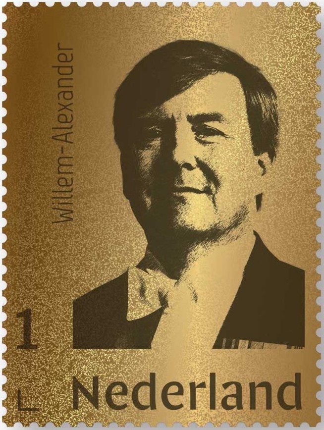 Gouden postzegel Koning