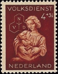 NVPH 424 - Winterhulp-Volksdienstzegel