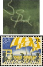 NVPH 513 - Zomerzegel 1949 + Sponk