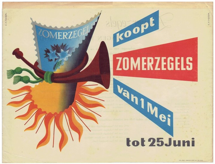Affiche Zomerzegels 1952