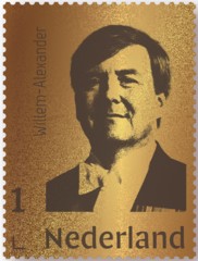 gouden postzegel Koning Willem-Alexander